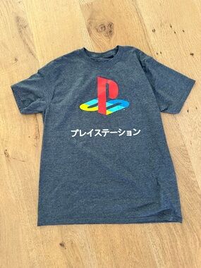 Sony PlayStation Tee - Dark Gray with Japanese